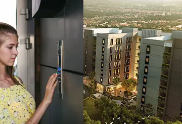 Akses pintu apartemen
